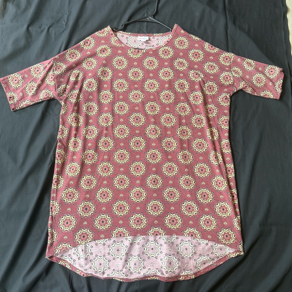 LuLaRoe MultiColored High Low Irma Shirt Size Medium